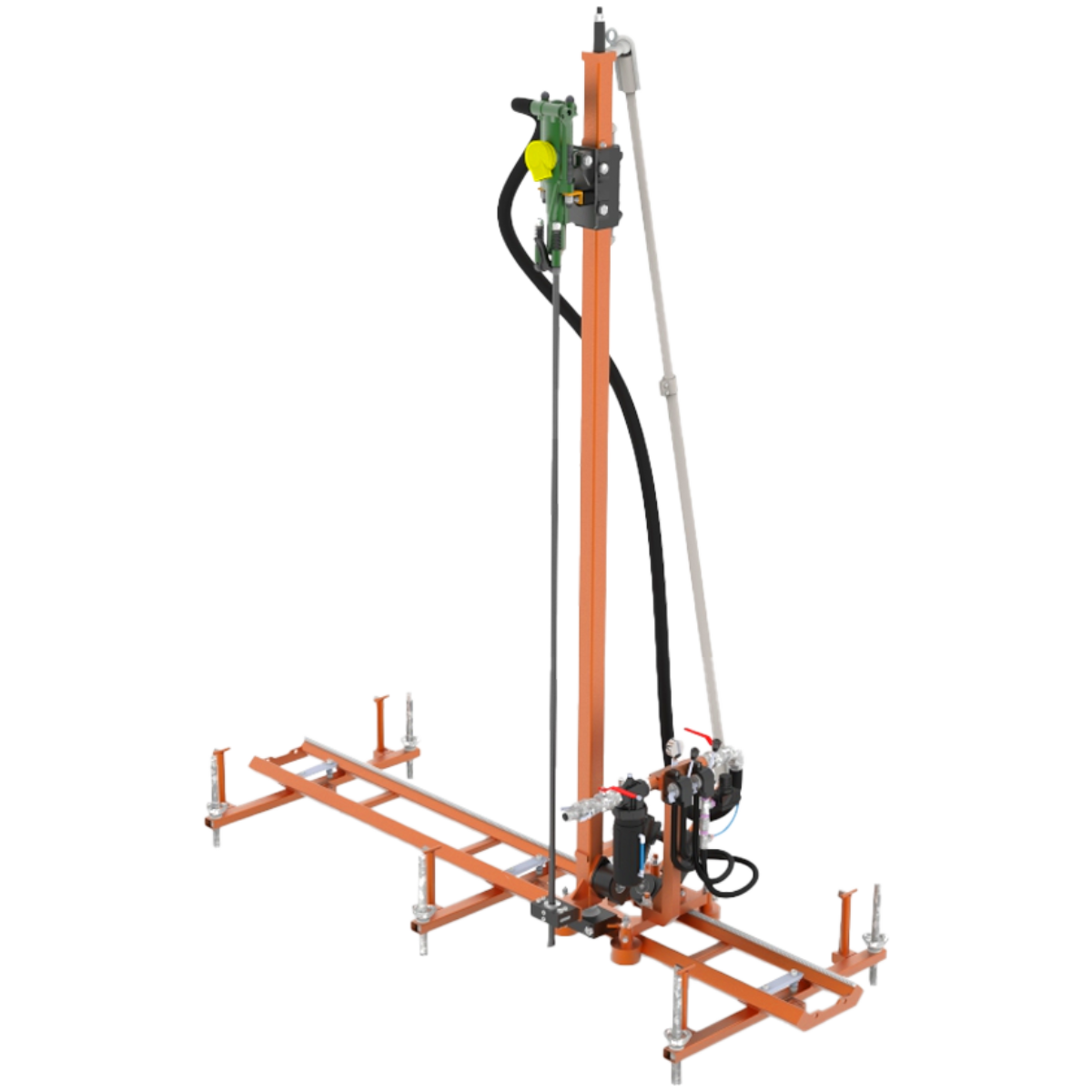 Granite block cutting machine with chain feeding used for block squaring in quarry operations
