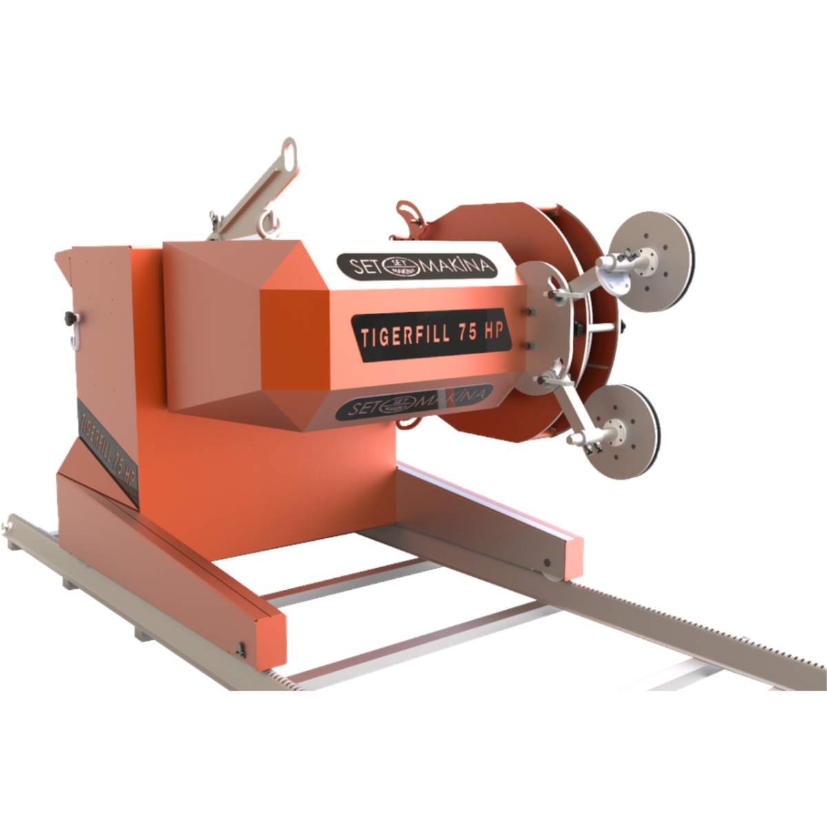 TIGERFILL dağ kesim makinası, mermer ocaklarında elmas tel ile blok kesme uygulamaları için kullanılan sistem